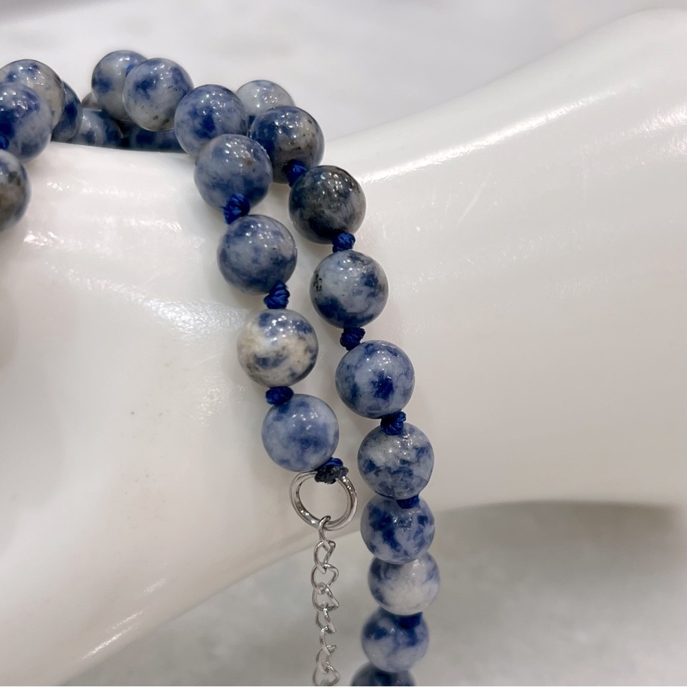 Blue Spot Jasper Pendant Necklace - Picture 4 of 9